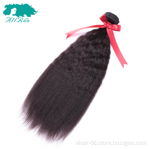 Allrun factory kinky straight hair direct sales Top virgin hair vendors, cheap original cambodian raw hair unprocessed